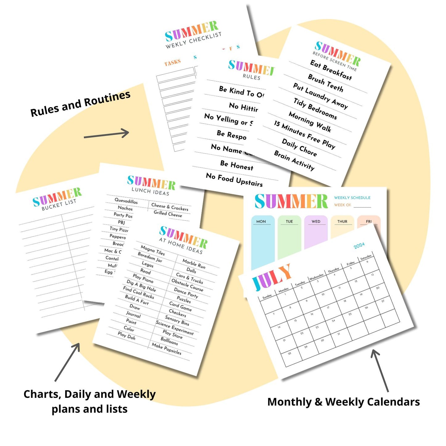 2024 Summer Planner - Printable