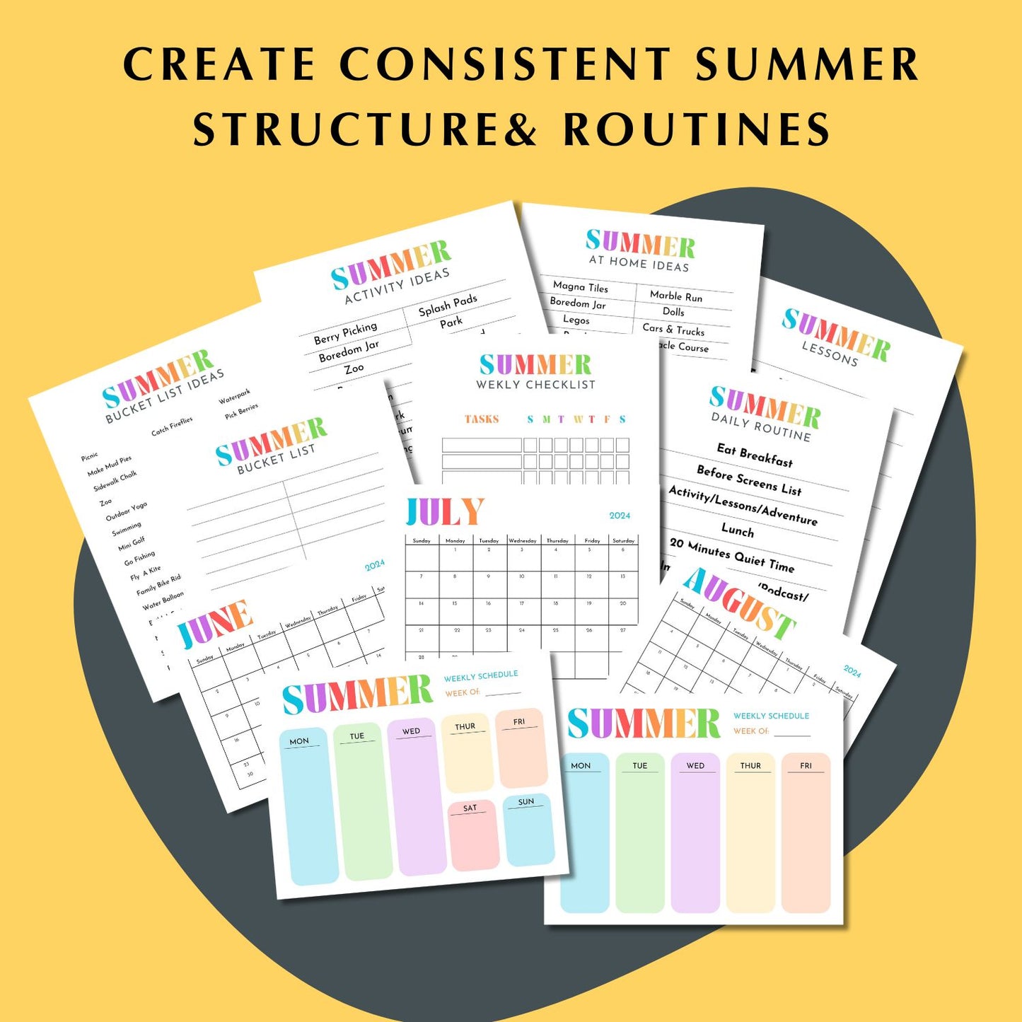 2024 Summer Planner - Printable