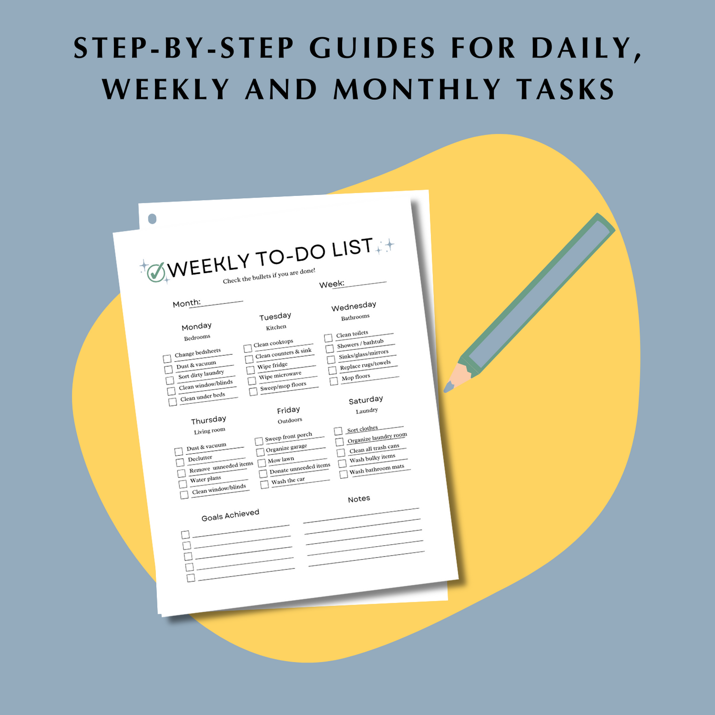 Chaos Tamer Home Cleaning Planner
