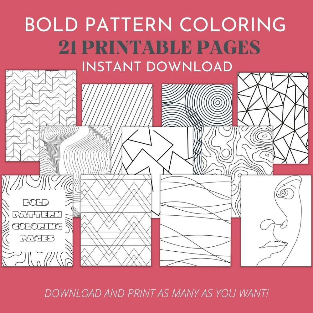 Gorgeous Abstract Coloring Pages for Adults