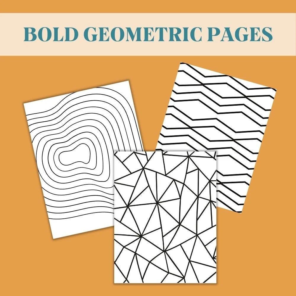 Gorgeous Abstract Coloring Pages for Adults