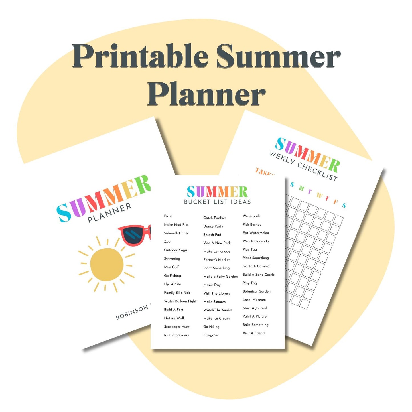 2024 Summer Planner - Printable